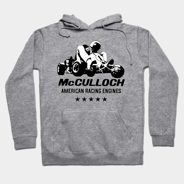 McCulloch American Racing engines - vintage karting Hoodie by retropetrol